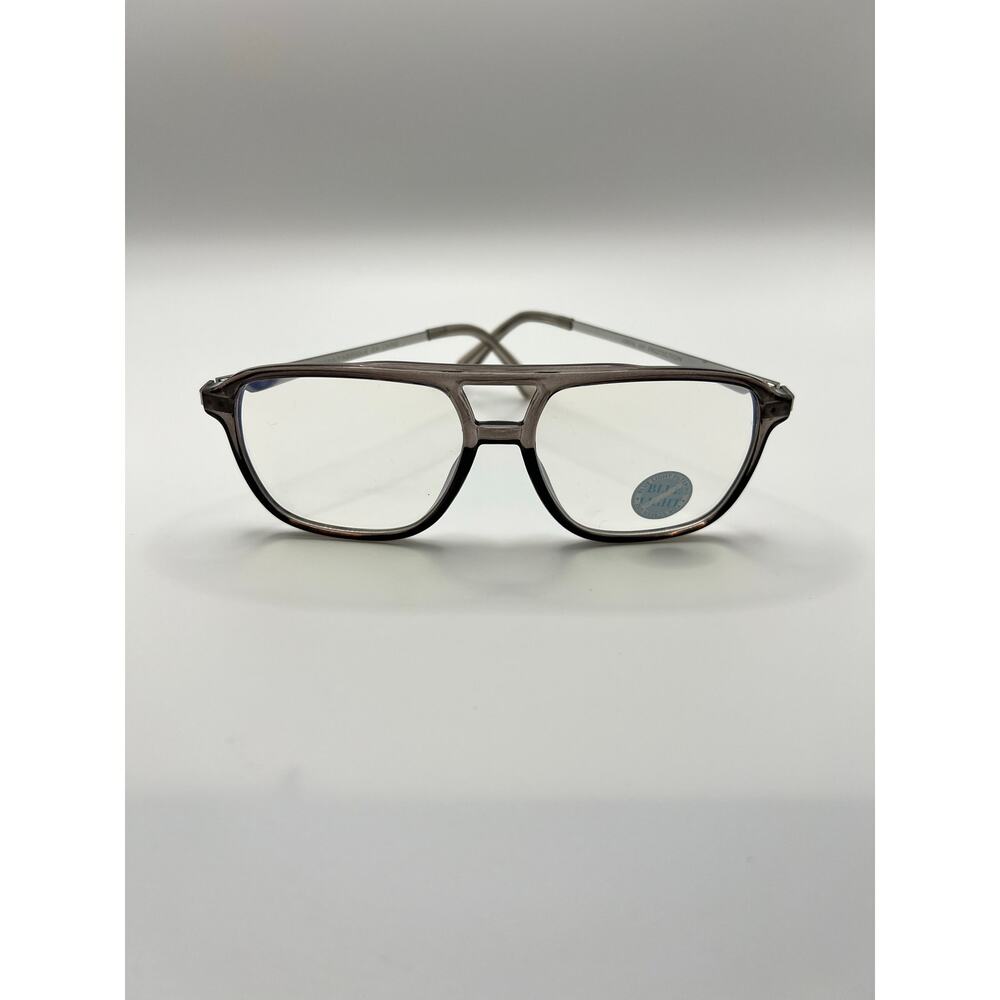 Baylor Aviator Glasses Clear Gray Frames Blue Light Blocking Eyeglasses New - Picture 6 of 6